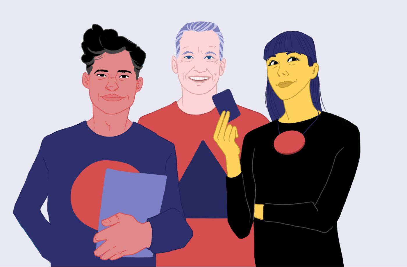 Illustration of Moritz, Eckhard and Roberta